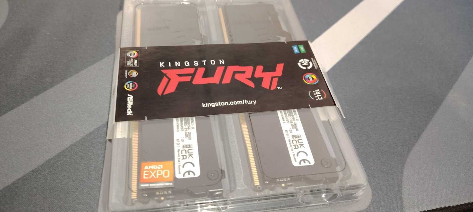 Рам памет Kingston FURY Beast Black RGB 32GB (2x16GB) DDR5 6000MHz