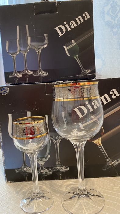 Хрустальные фужеры 4 коробки