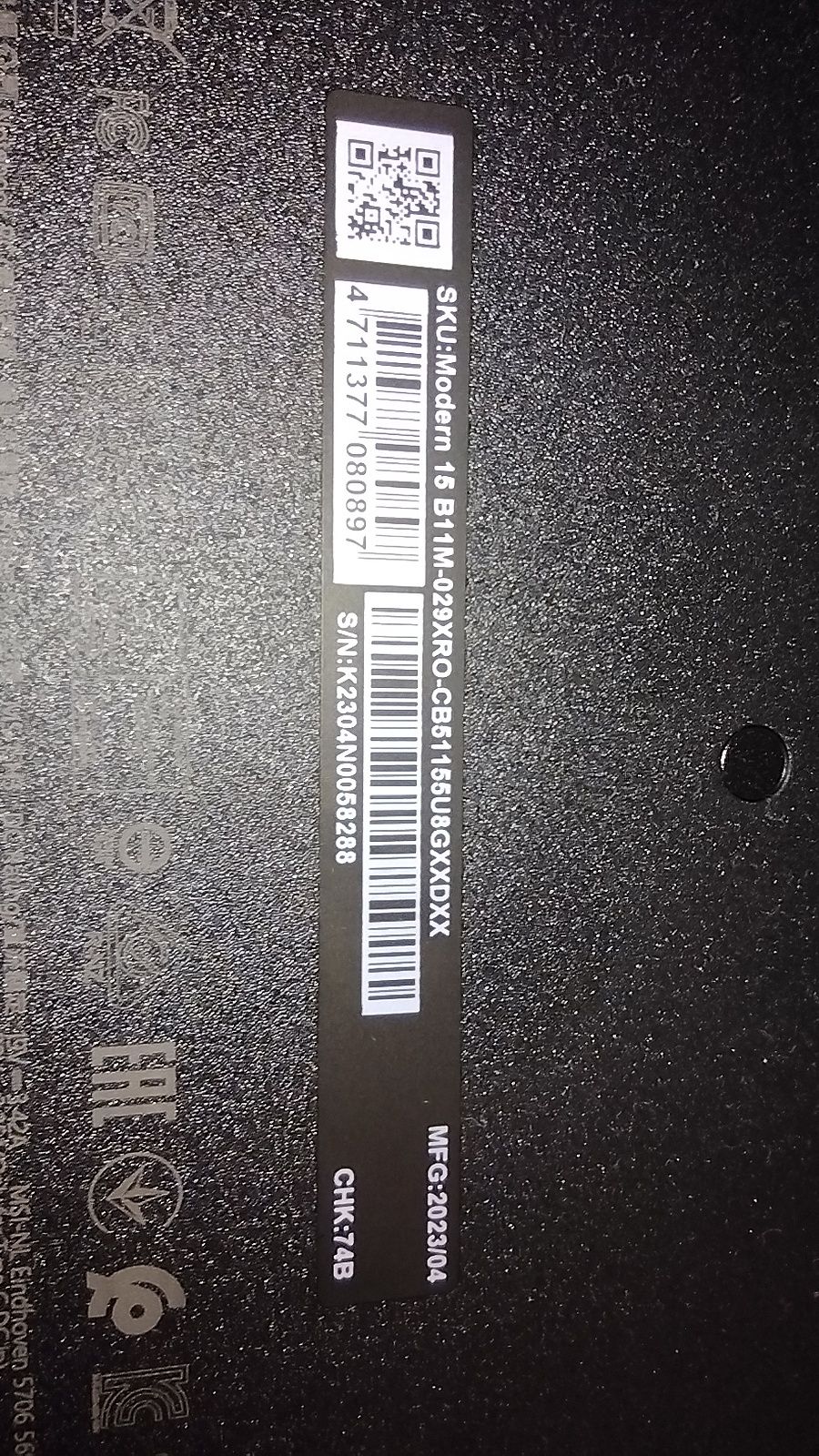 Laptop MSI Modern 15 B11M-029XRO, Intel Core i5-1155G7 pana la 4.5GHz