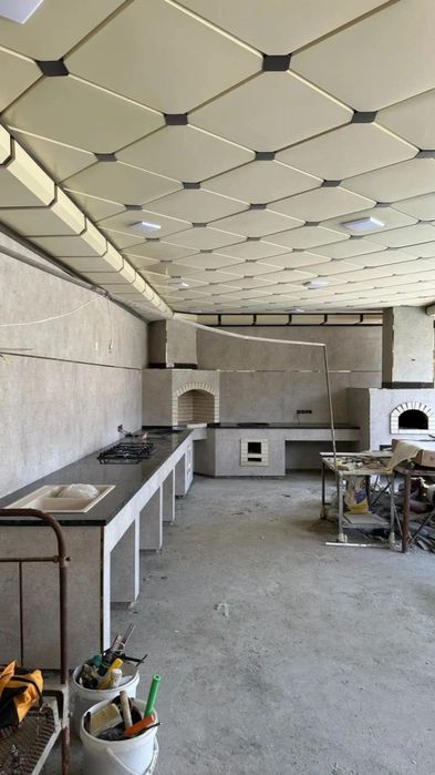 Строим летние кухни, барбекю, камин.