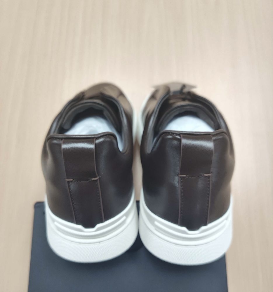 Луксозни мъжки кецове Zegna – кафяви