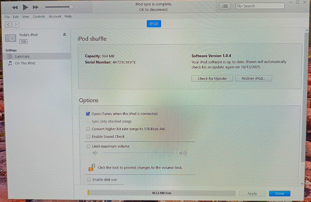 iPod shuffle 2nd gen 1GB