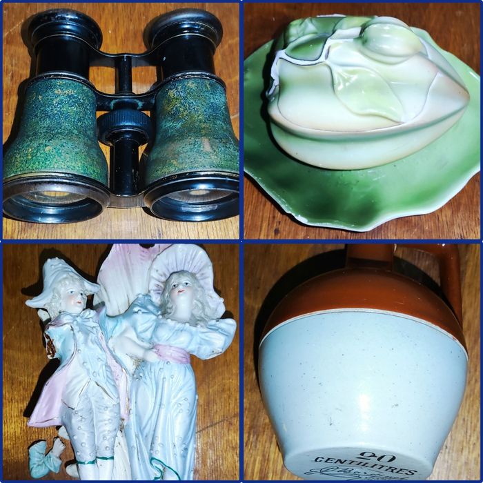 Антикварные вещи. Фарфор, бинокль, часы, фотоаппарат