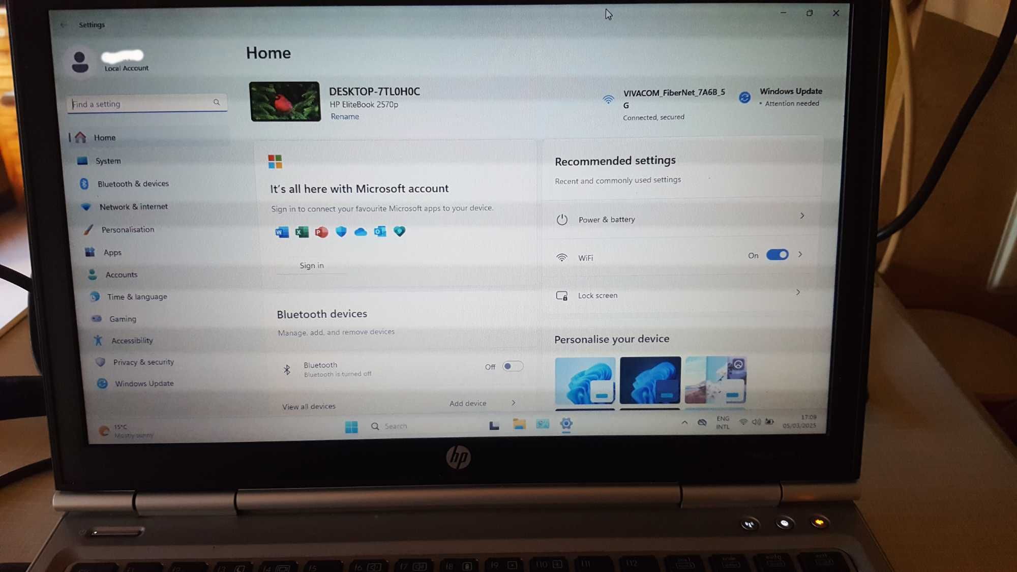 HP EliteBook 2570p Win 11