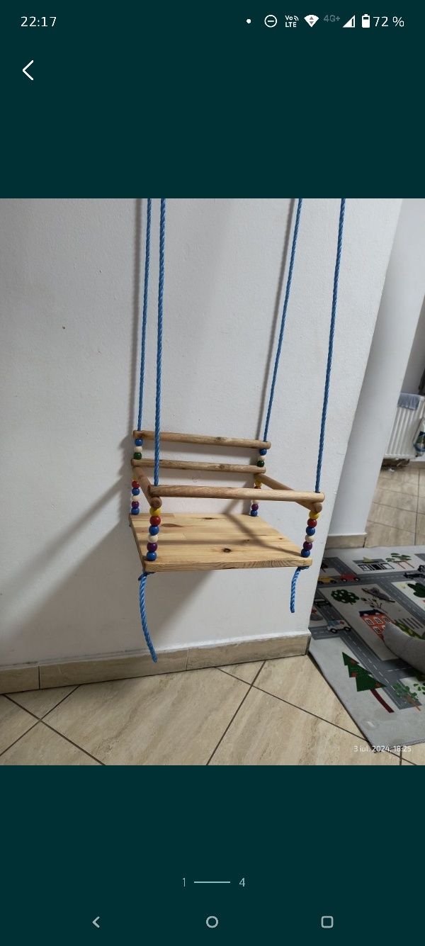 Leagăn copii lemn