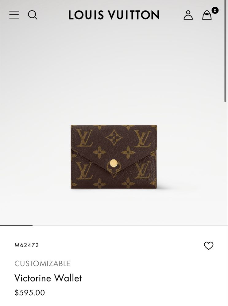 Louis Vuitton Victorine Monogram Wallet