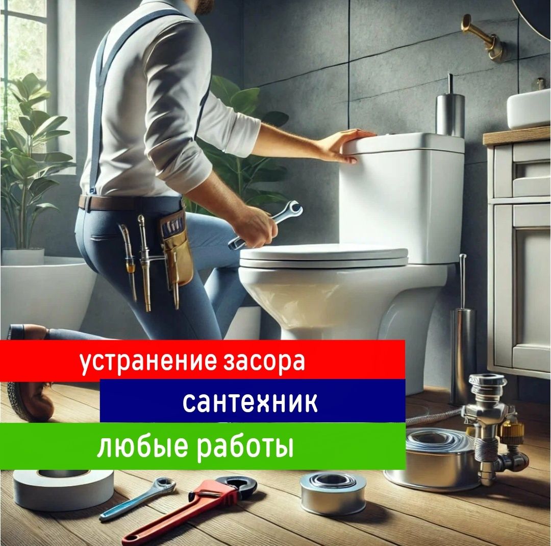 Сантехник устранение засора. Прочистка труб конализации.