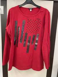 Червена памучна блуза с ефекти на Кенсол/ Kensol, XL