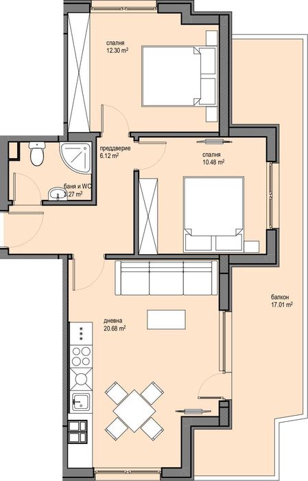 Продава се Тристаен апартамент в София, Красна поляна 2 - 95 кв.м за 1696 €/кв.м - Снимка #1