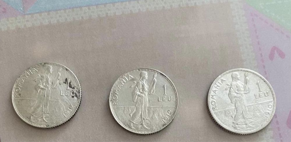 Monedă 1 leu argint 1912- Carol 1 Rege al Romaniei