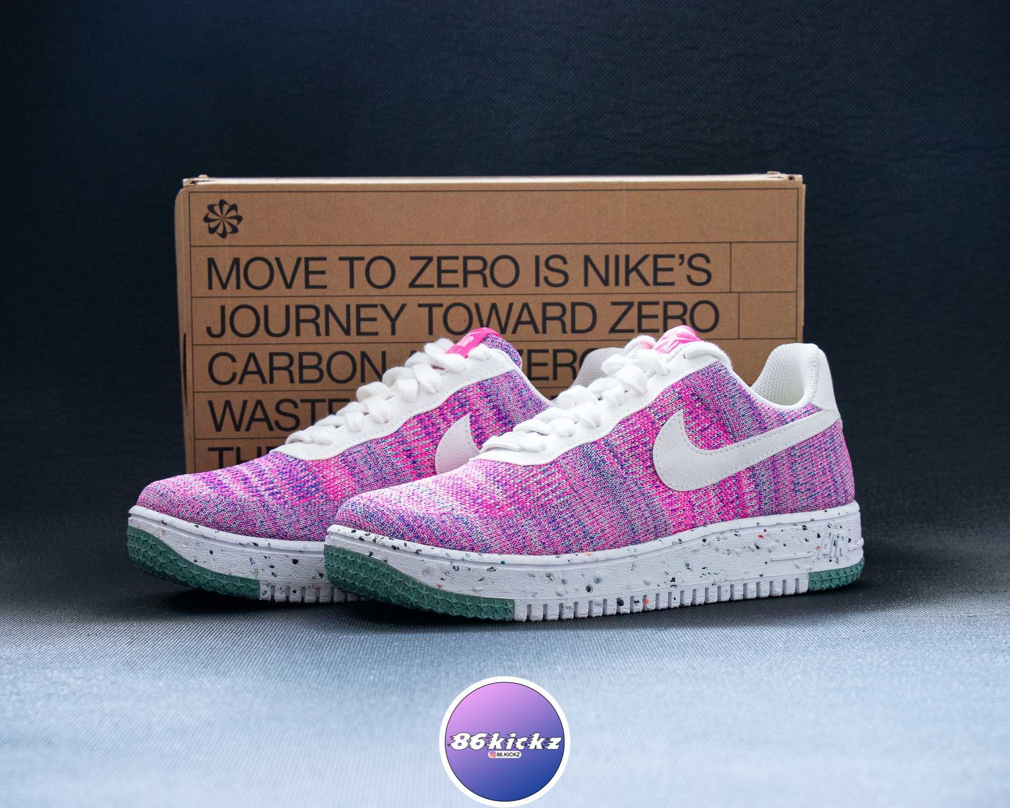 Nike Air Force 1 Low Crater Flyknit Fuchsia Glow, 38, noi