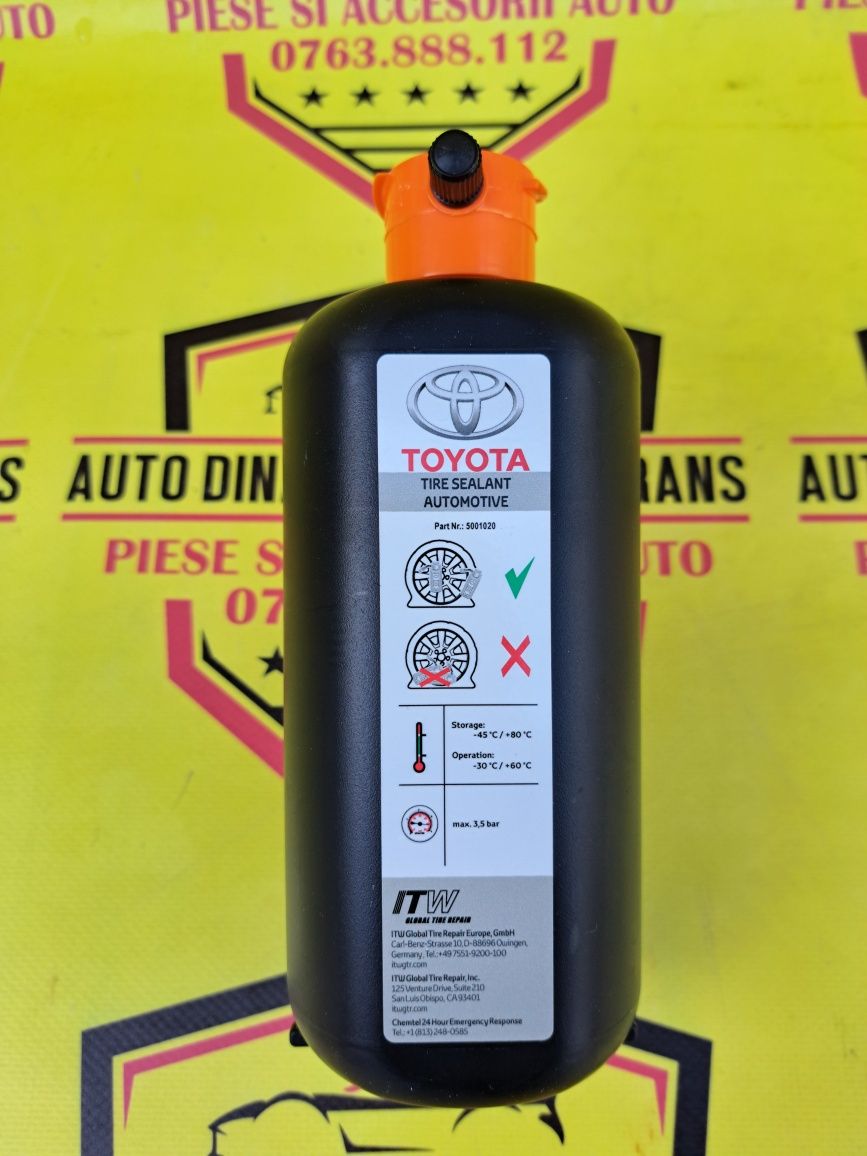 Compresor auto umflat roti kit pana original Toyota 120w 12V 10A.