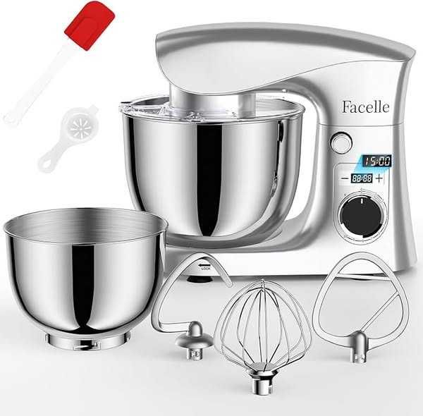 Mixer planetar Facelle 1500 W | 2 boluri 5,5 L și 4,5 L