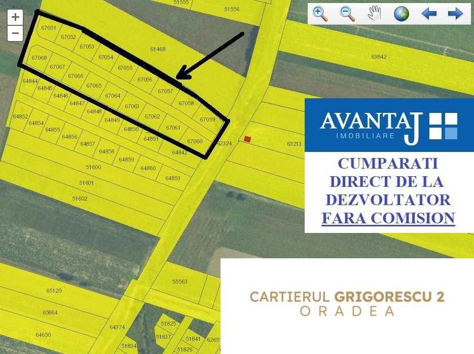 Parcele 500 mp în cartierul GRIGORESCU 2 Oradea ( puz + utilități )