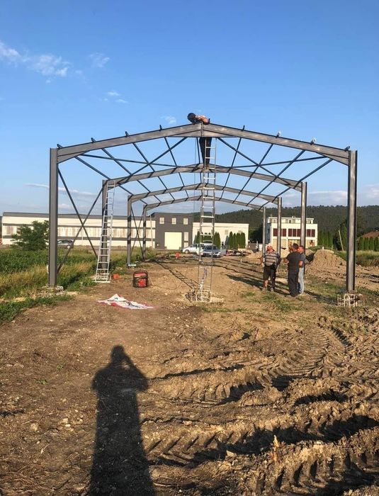 Vand hala pe structura metalica