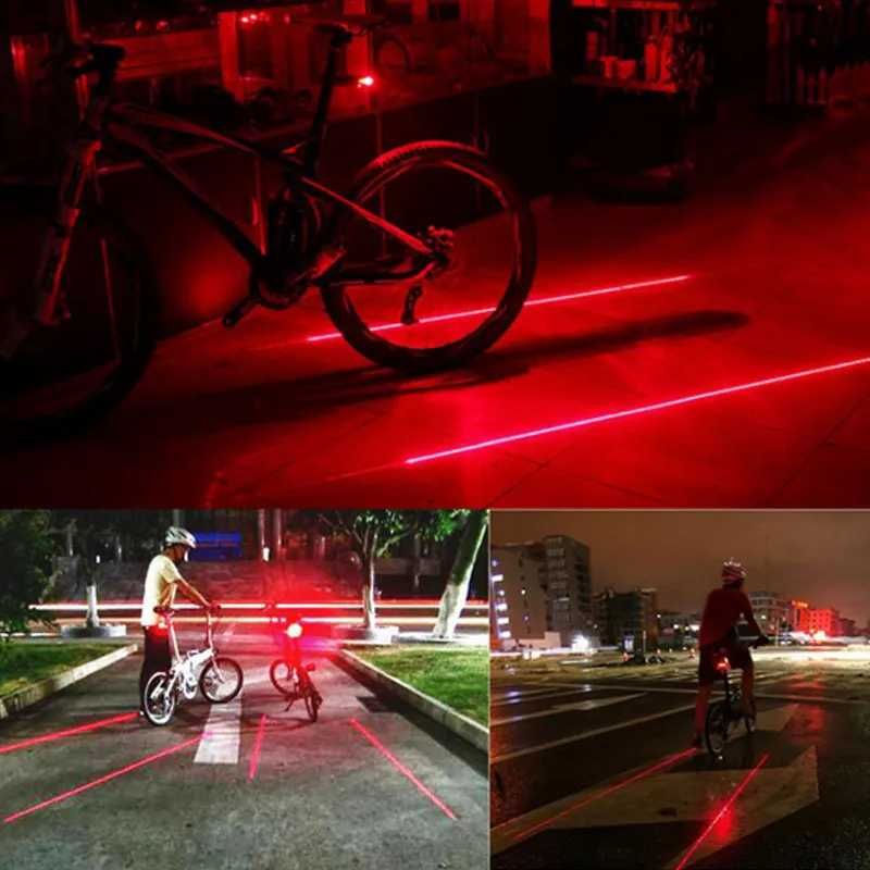 Stop bicicleta cu 5 leduri cu 7 jocuri de lumini si 2 lasere