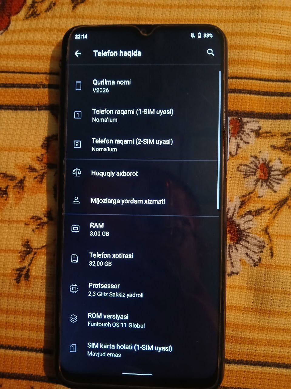 Vivo y12 garantiya