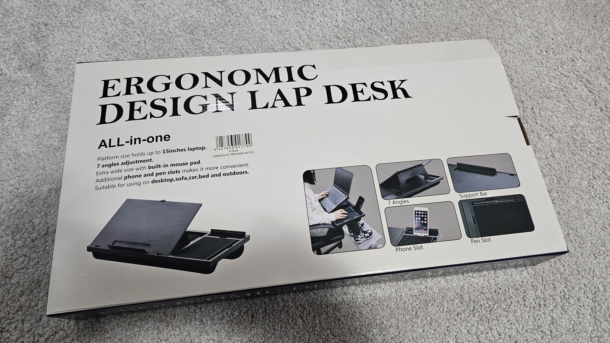 Ergonomic Design Lap Desk - многофункционален органайзер за лаптоп