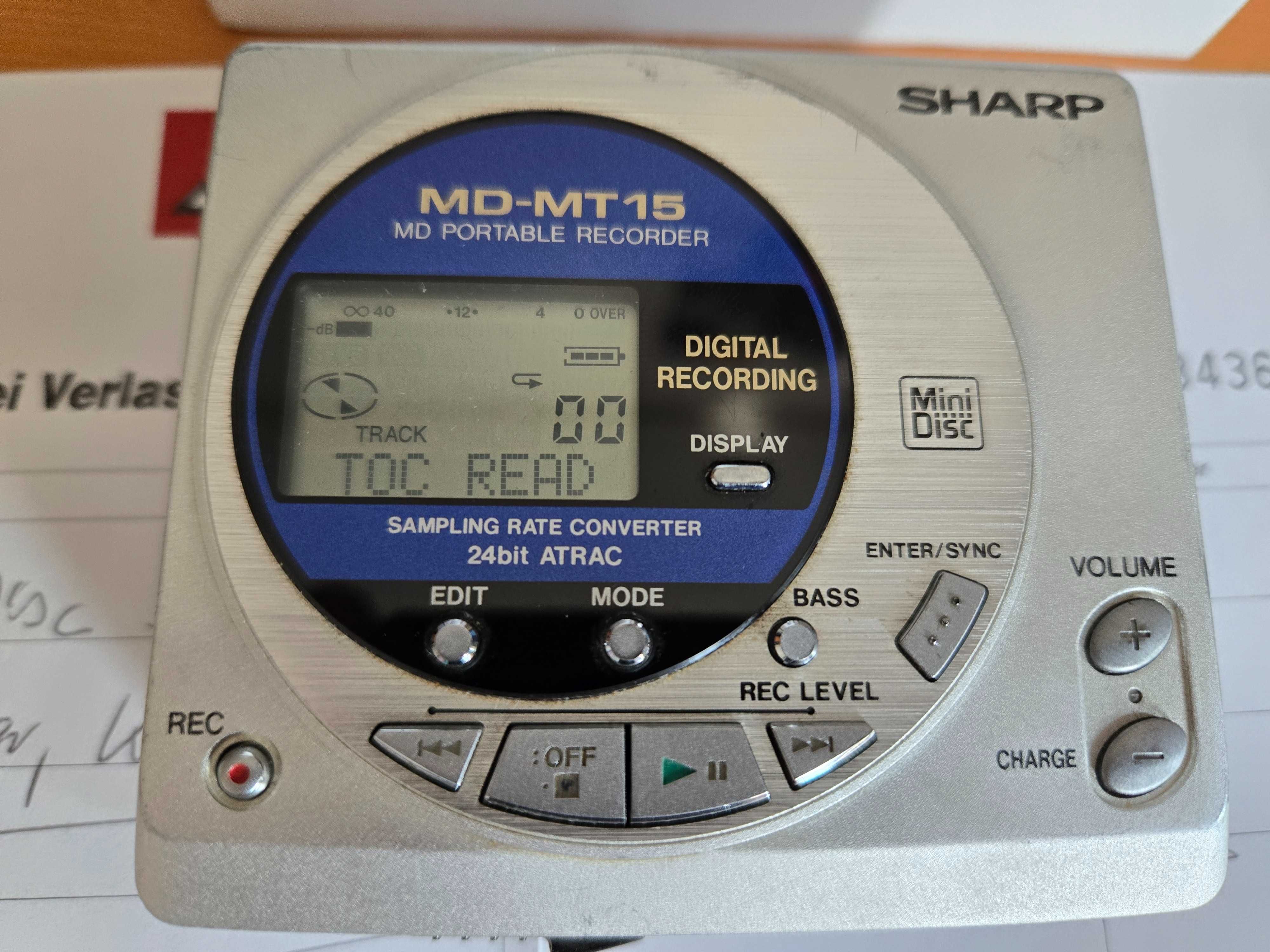 Walkman minidisc Sharp MD-MT15H defect