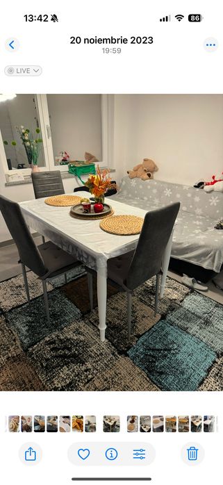 Masa ikea cu picioare metalice