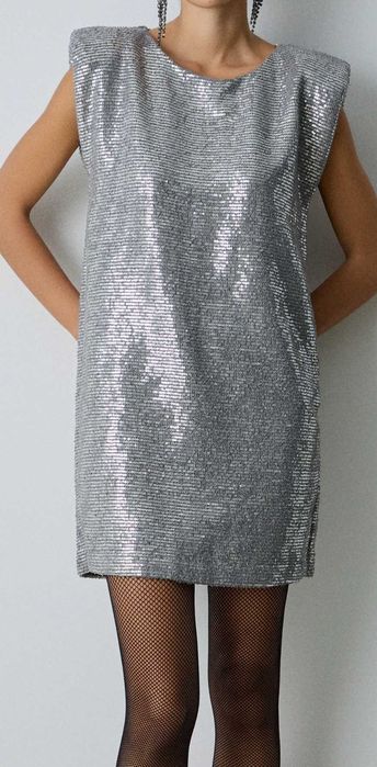 Бляскава рокля с пайети BSB FASHION