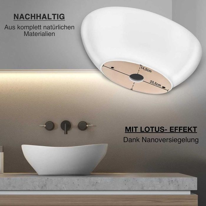 Lavoar oval premium  cu efect Lotus