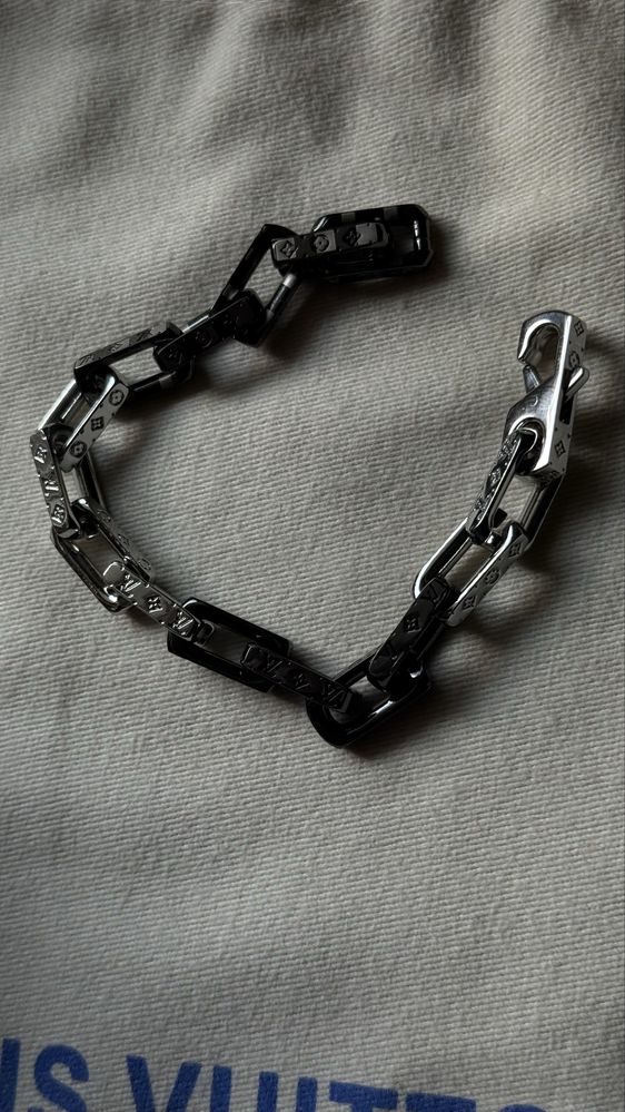Гривна и гердан chain Louis Vuitton - Черно/Сребристо