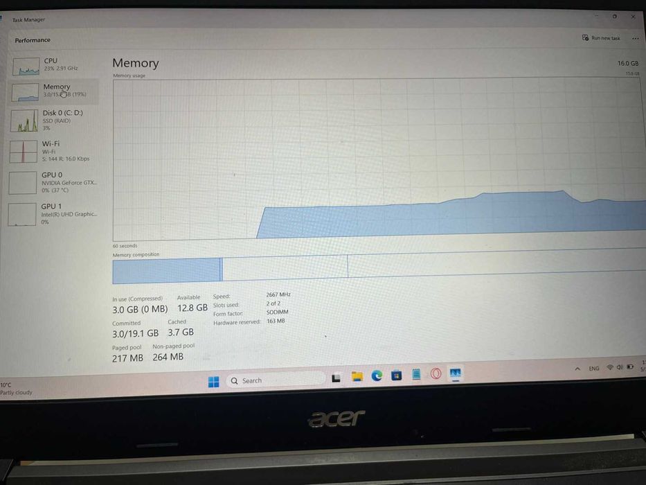 Acer aspire 7 gtx 1650 i7-9750h