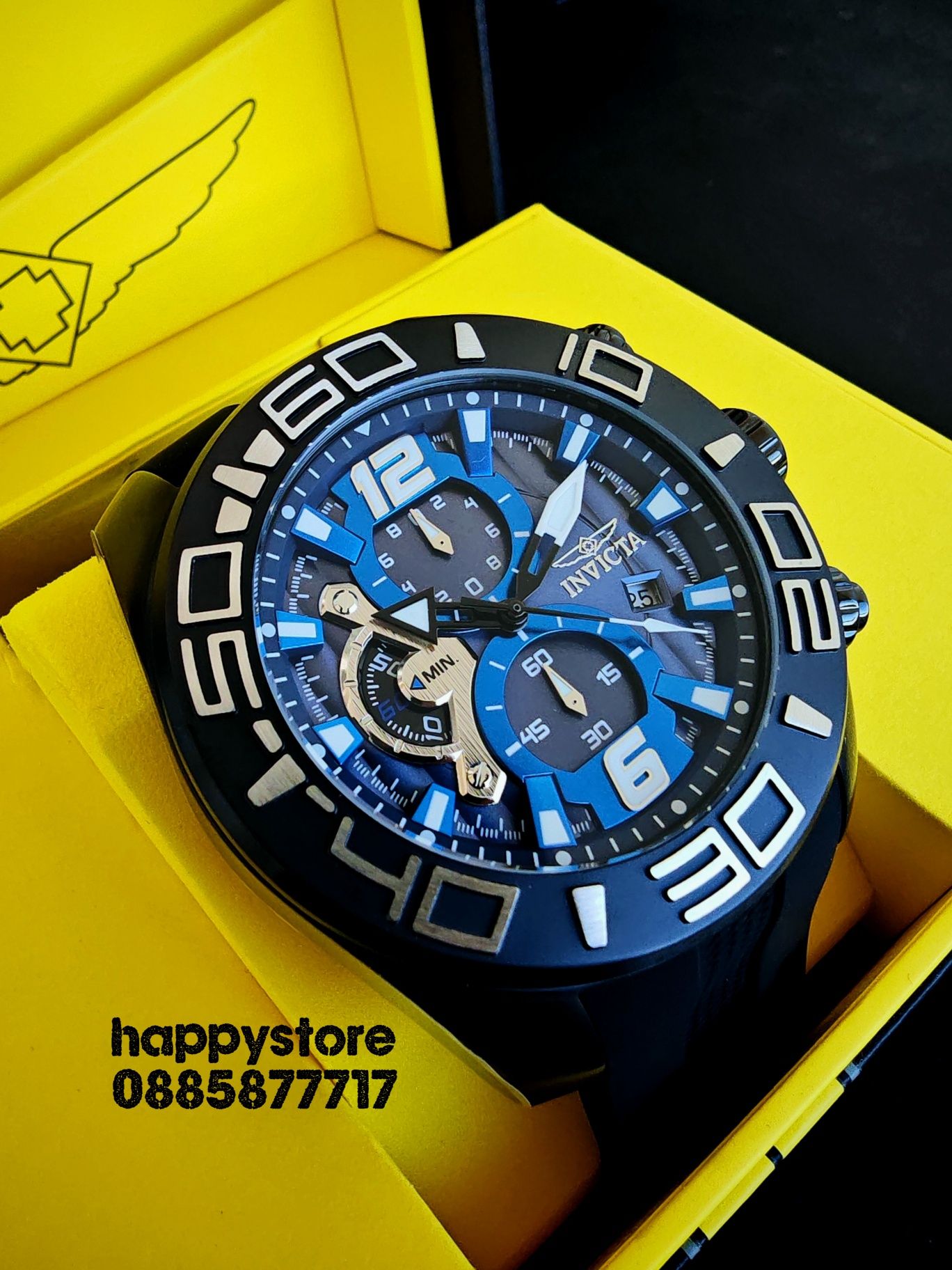 INVICTA Pro Diver Blue 50 mm, Инвикта нов ръчен часовник