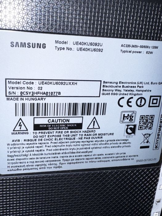 Vand smart TV samsung 40 inch(101 cm) cu burn