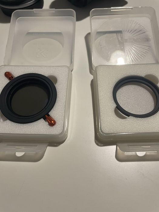 Фотоапарат, Стабилизатор, два обектива и два филтъра