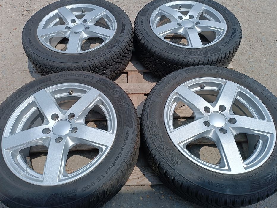 Лети джанти 16ки 5х112 OZ + зимни гуми 205/55/16 Continental