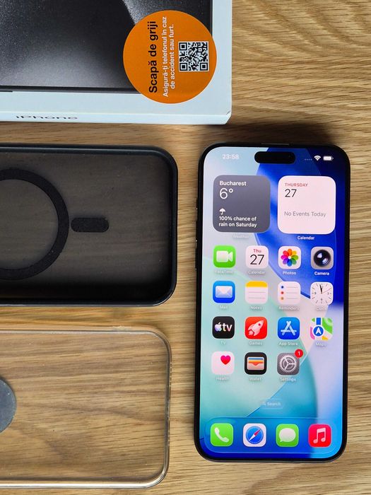 iPhone 15 Pro Max, Black Titanium, 256GB