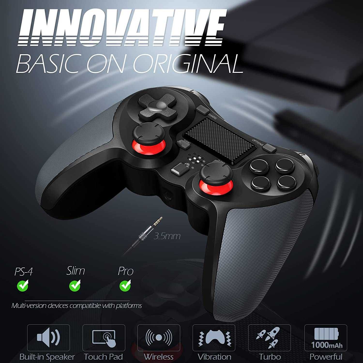 Джойстик Безжичен контролер TERIOS, съвместим с PS4/PS4 Pro/PS4 Slim