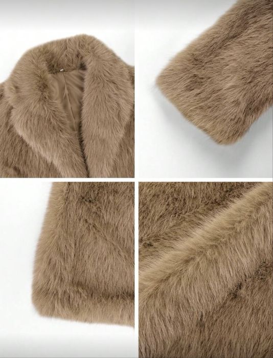 Пухено палто Shein