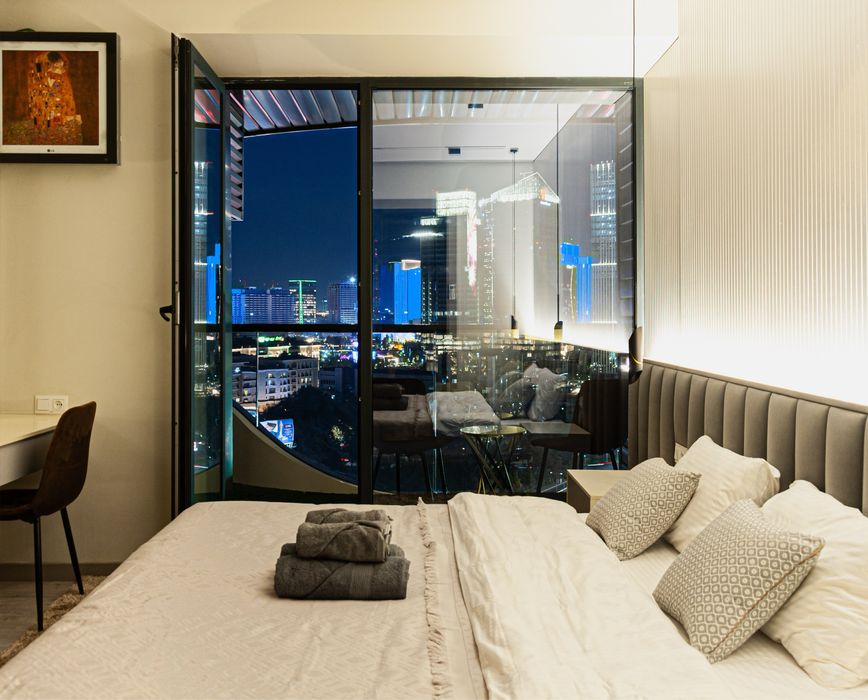 Akash Apartments — суточная студия с видом на Tashkent City