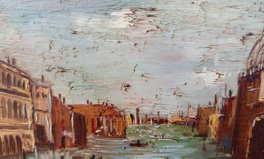 Tablou foarte vechi  - Venetia - semnat Magni