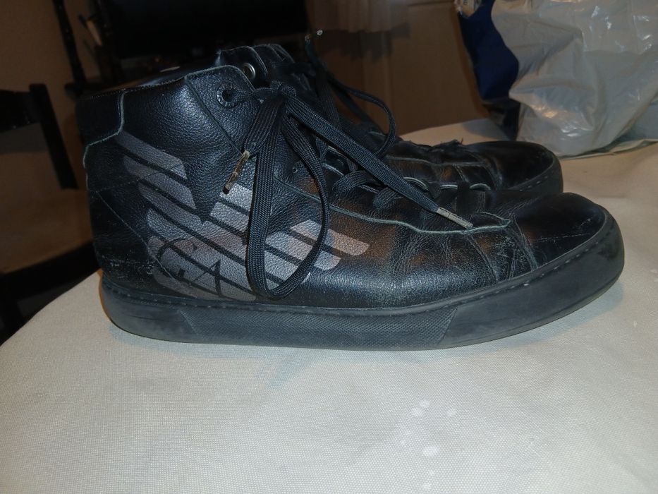 Мъжки  зимни боти от естествена кожа, EA7