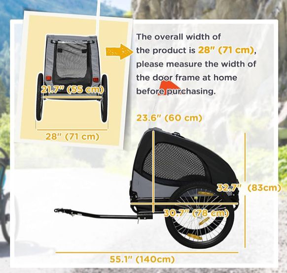 Велоремарке за кучета PawHut