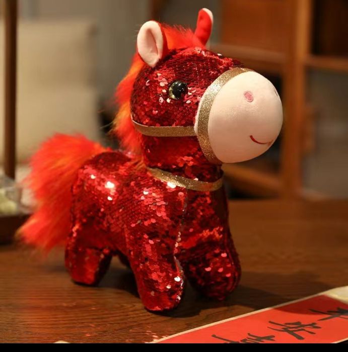 Игрушка Лошадь в пайетках, 30см