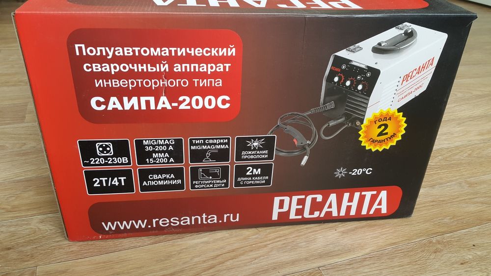 Инверторный полуавтомат Ресанта САИПА 200С