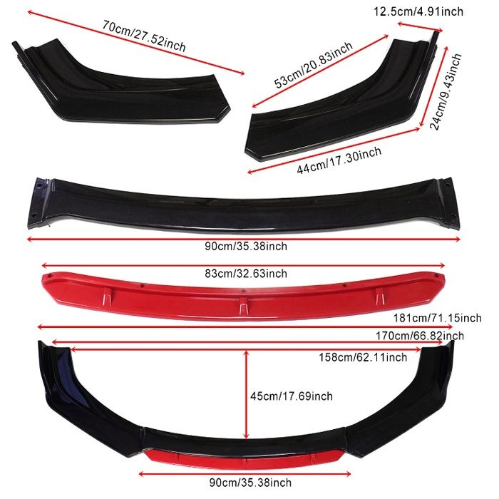 Спойлер преден за МПС PG259 - Черен