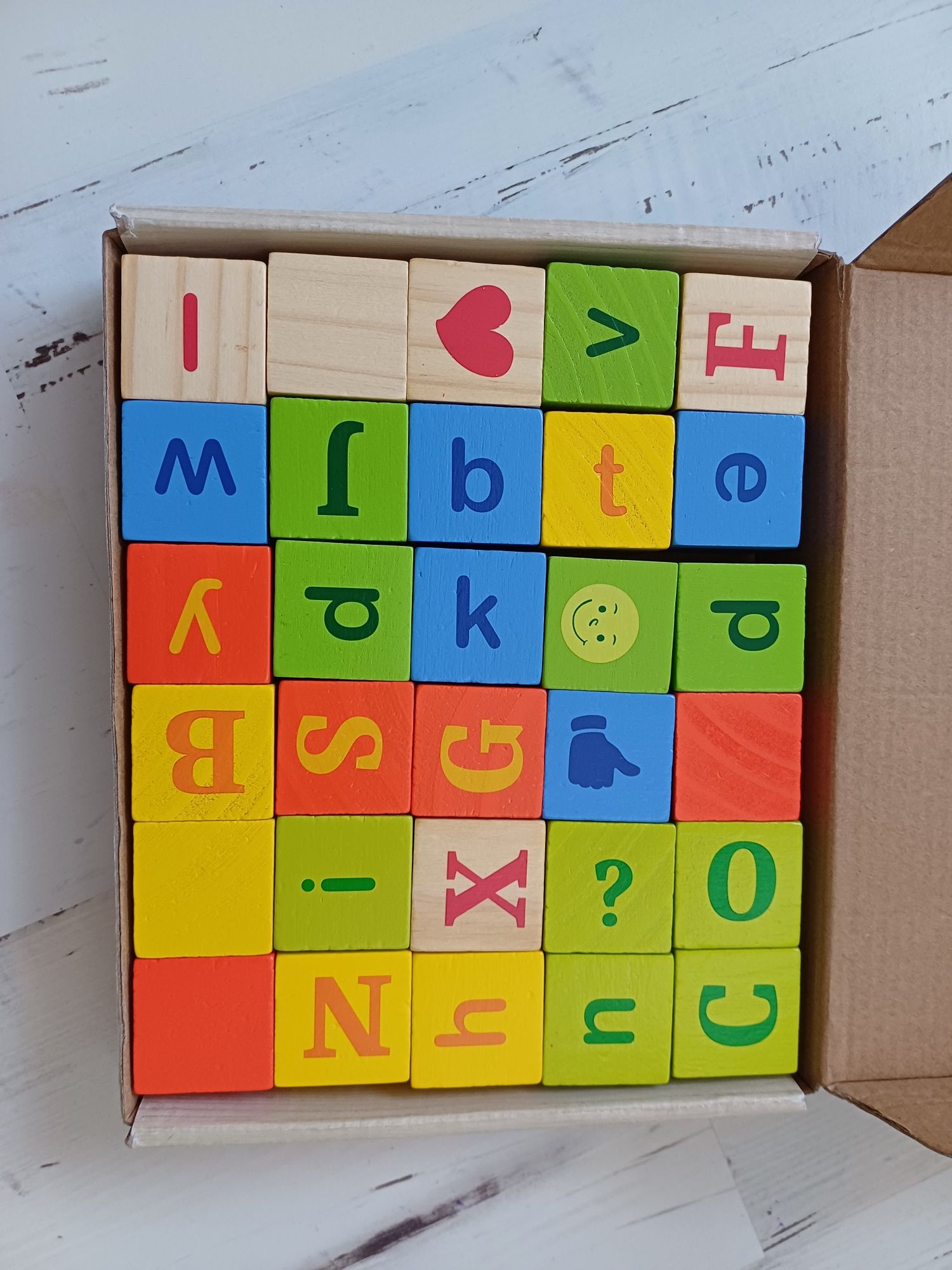 Дървени кубчета playlife с азбука