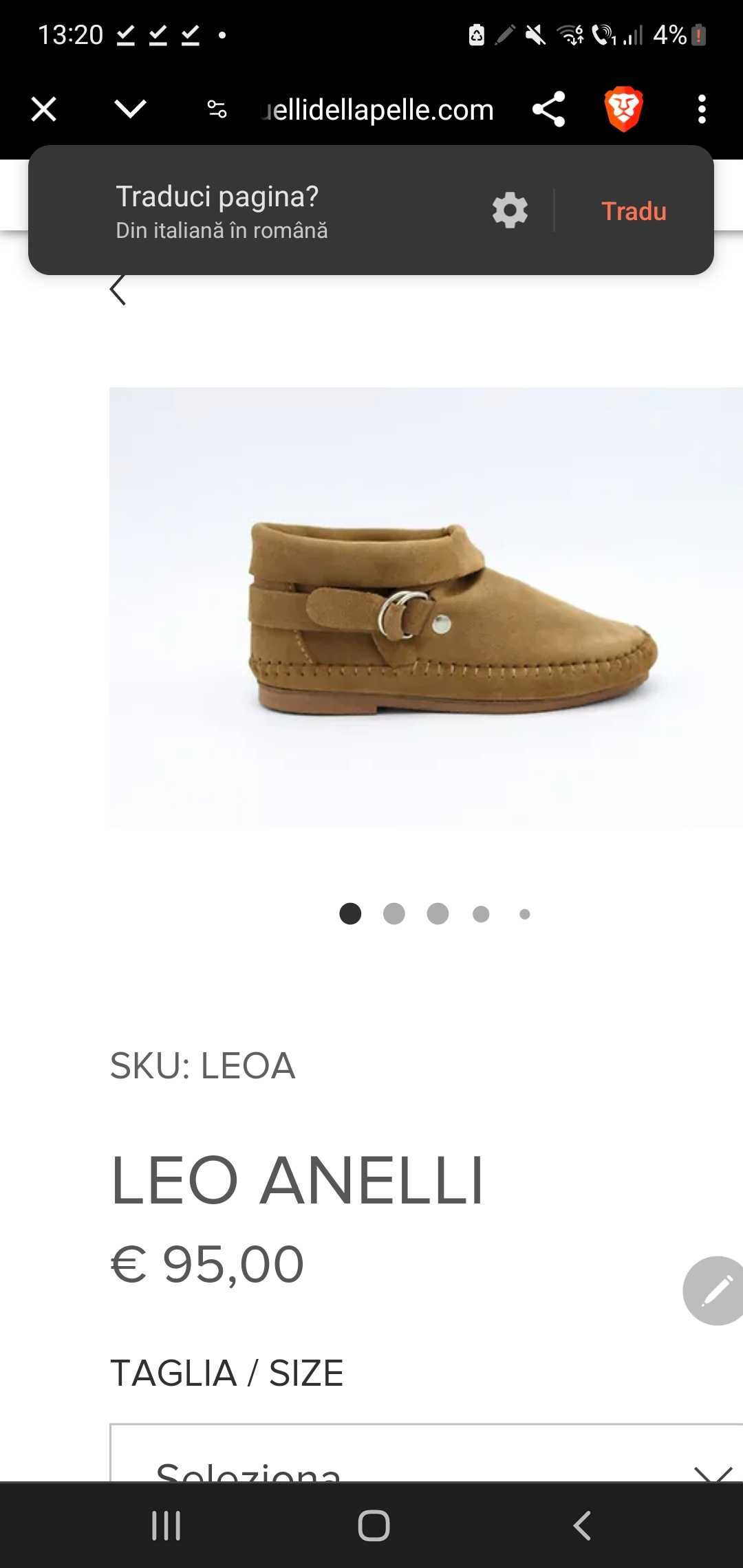 Mocasini Leo A.,piele, noi, 38