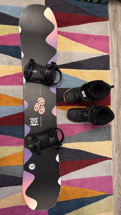 Snowboard femei ( placa, legaturi, boots)