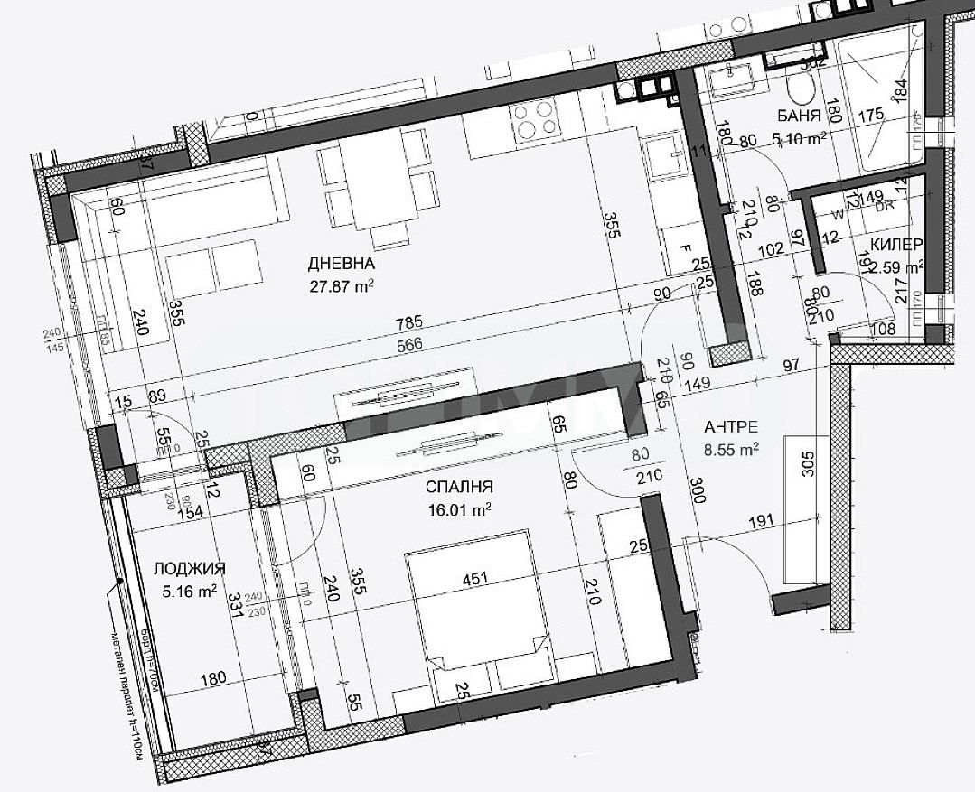 Продава се Двустаен апартамент в Варна, Възраждане 4 - 91 кв.м за 1444 €/кв.м - Снимка #2