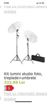 Vand kit de lumini studio foto trepiede+ umbrele,