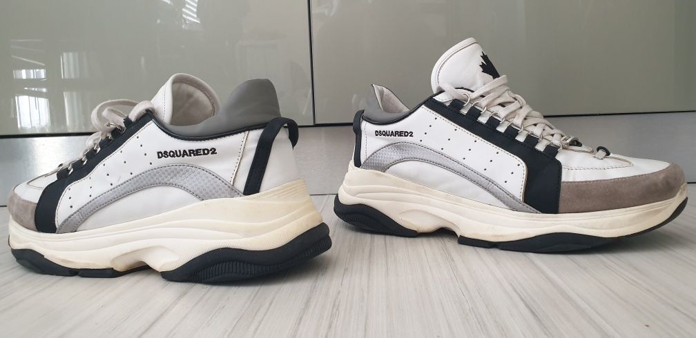DSQUARED2 Bumpy Leather  551 - 45/29 ОРИГИНАЛ Мъжки Кецове от ест кожа