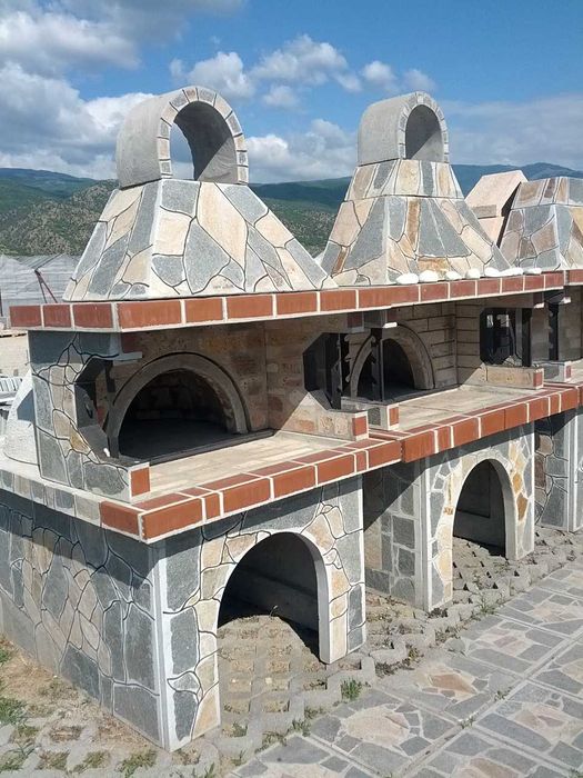 Барбекю с фурна - пещ Стандарт (комбинирано) с облицовка от камък