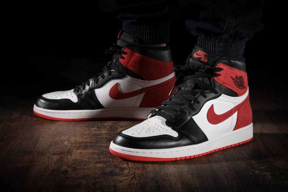 Кроссовки Nike air Jordan 1 Red/black Люкс качества